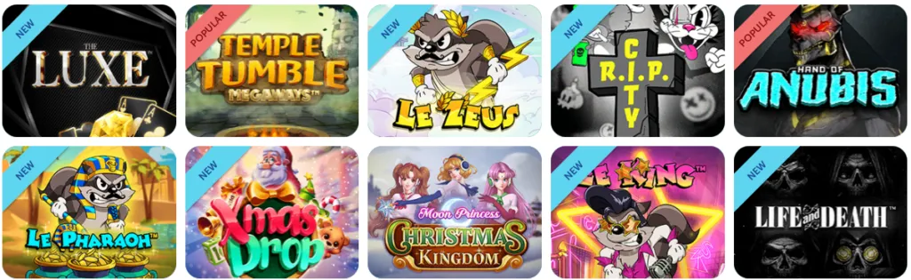 Beschikbare Spellen bij LocoWin